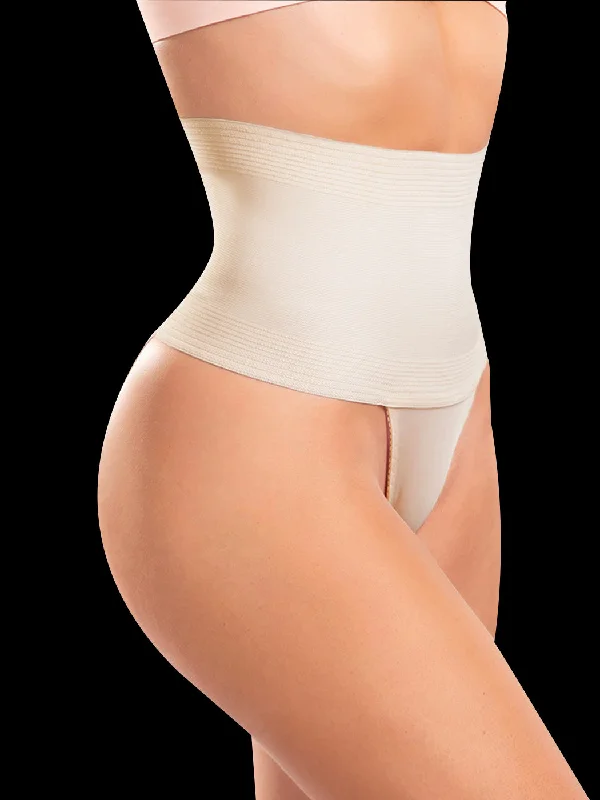 Women's corset with lace-up back for added style-High Waist Tummy Control Thong