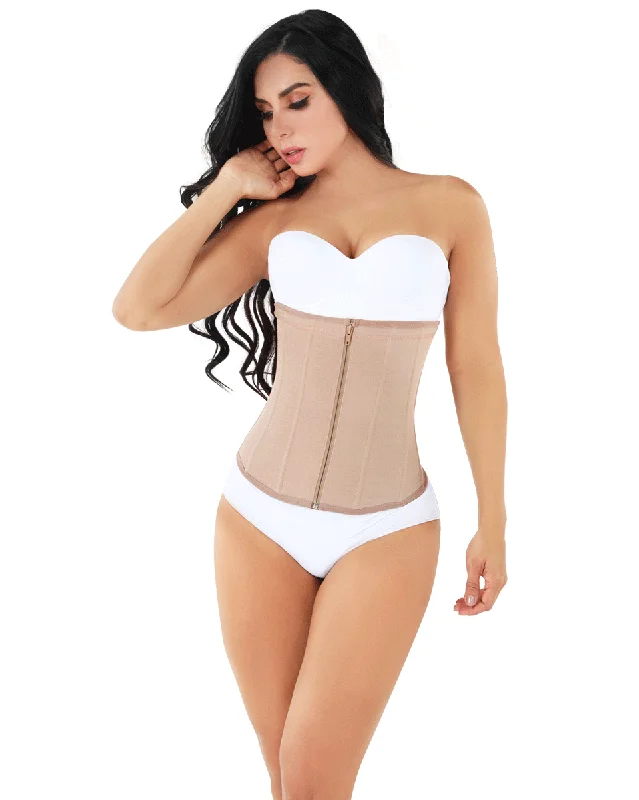 Women's corset with stretchable panels for fit-Jackie London Powernet Waist Trainer Strapless Women's corset with stretchable panels for fit-Jackie London Powernet Waist Trainer Strapless