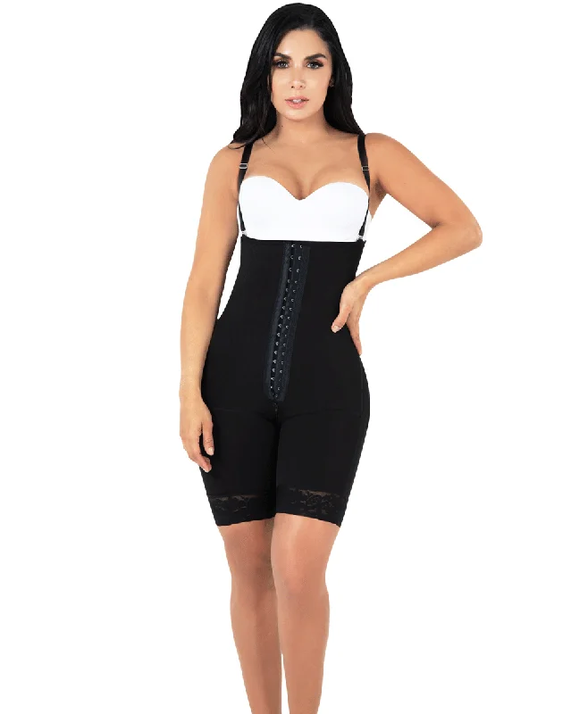 Women's corset with satin ribbon laces for charm-Jackie London Shorts Bodyshaper Covered Back And Perineal Zipper Women's corset with satin ribbon laces for charm-Jackie London Shorts Bodyshaper Covered Back And Perineal Zipper