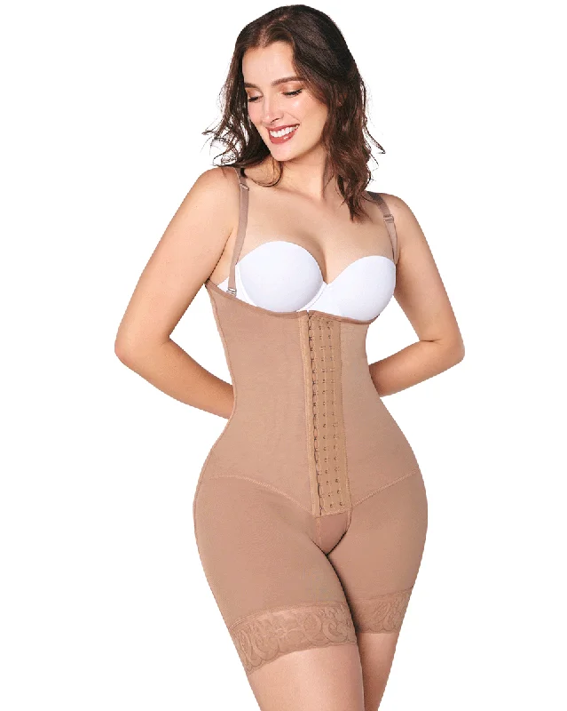 Women's corset with fabric panels for added comfort-Jackie London Shorts Bodyshapers With Covered Back Women's corset with fabric panels for added comfort-Jackie London Shorts Bodyshapers With Covered Back