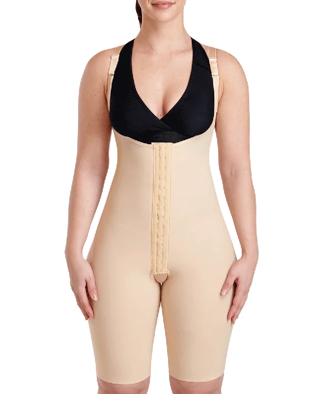 Women's corset with lace detailing-Marena Compression Bodysuit For Bbl Fat Transfer