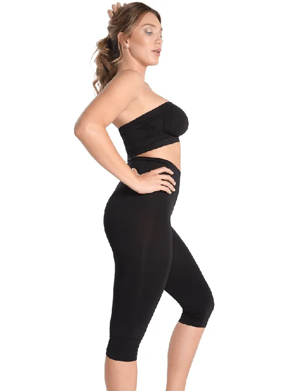 Women's corset for body contouring-MeMoi Double Agent High Waist Shaping Capris
