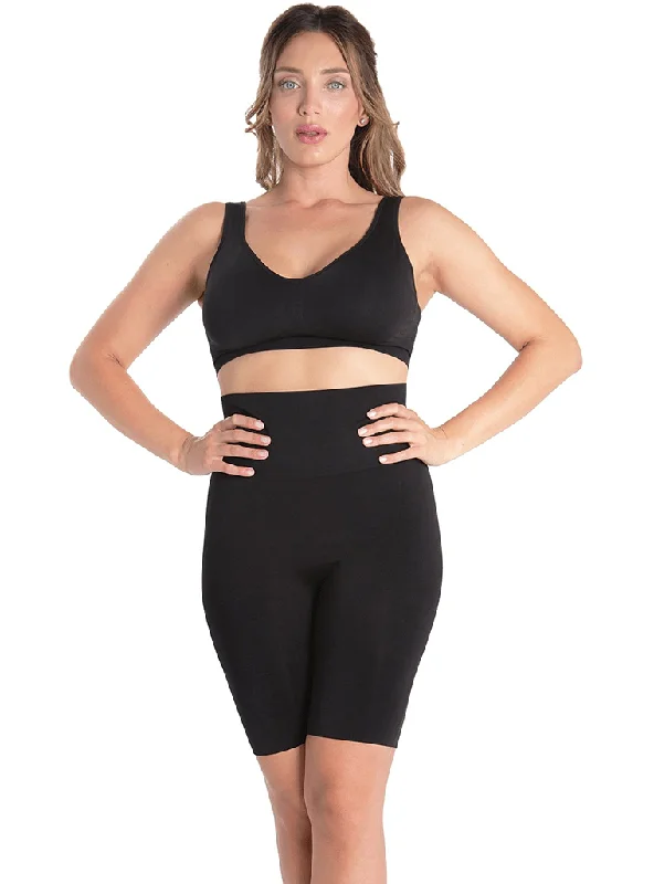 Women's corset with satin finish-MeMoi Patrona High Waist Thigh Shaper