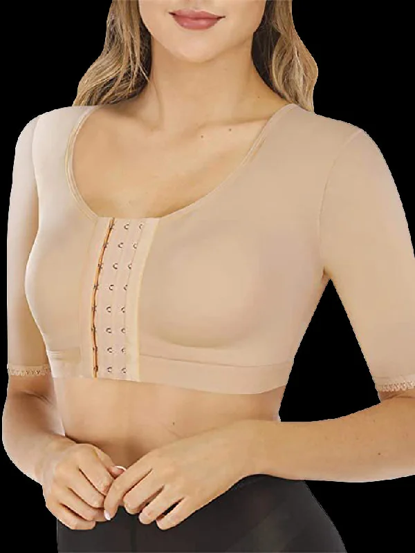 Women's corset with side zipper closure-Middle sleeves Front Closure Arm Shaper Yoga Slim Fit Tank Top Women's corset with side zipper closure-Middle sleeves Front Closure Arm Shaper Yoga Slim Fit Tank Top