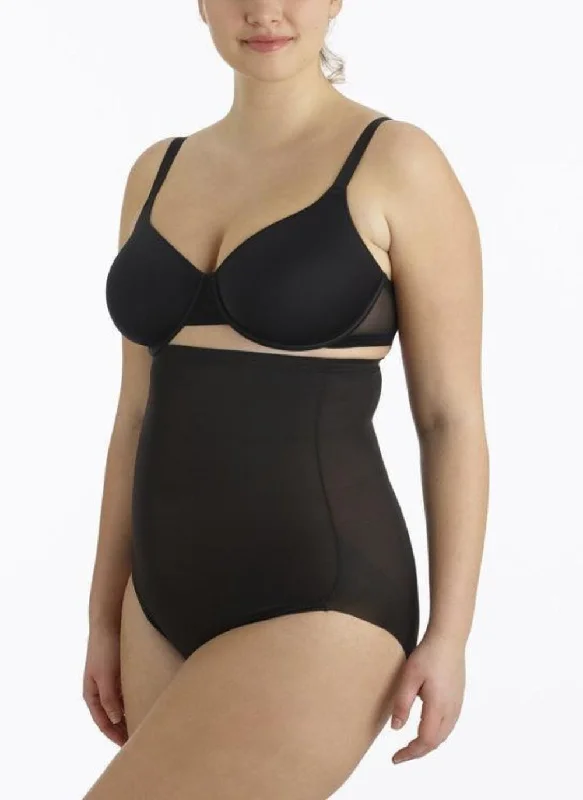 Women's corset with structured design-Naomi & Nicole Unbelievable Comfort Plus Size High Waist Brief Black Women's corset with structured design-Naomi & Nicole Unbelievable Comfort Plus Size High Waist Brief Black