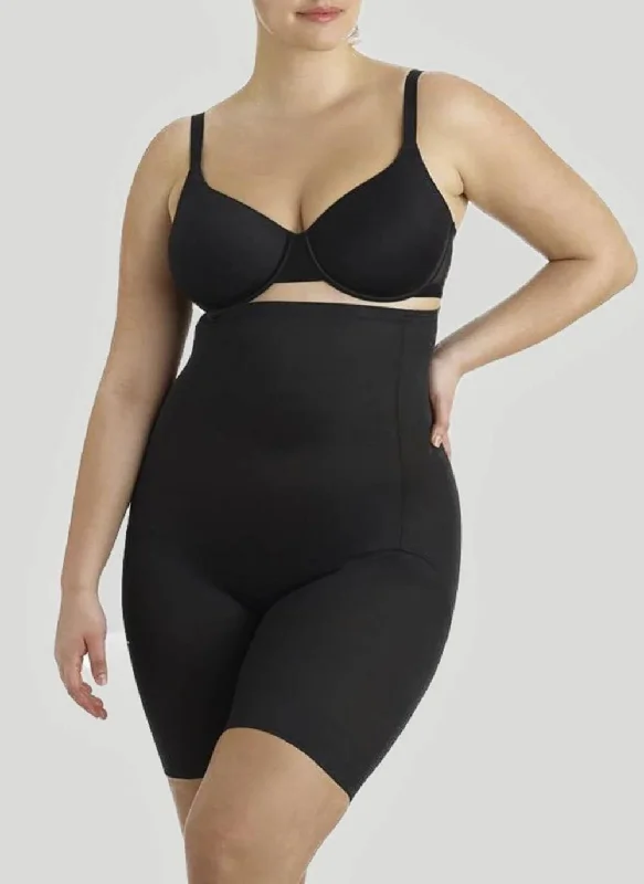 Women's corset with zipper closure design-Naomi & Nicole Unbelievable Comfort Plus Size High Waist Long Leg Black Women's corset with zipper closure design-Naomi & Nicole Unbelievable Comfort Plus Size High Waist Long Leg Black