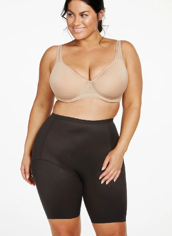 Women's corset for long-lasting waist control-Naomi & Nicole Unbelievable Comfort Plus Size High Waist Thigh Shaper Black Women's corset for long-lasting waist control-Naomi & Nicole Unbelievable Comfort Plus Size High Waist Thigh Shaper Black