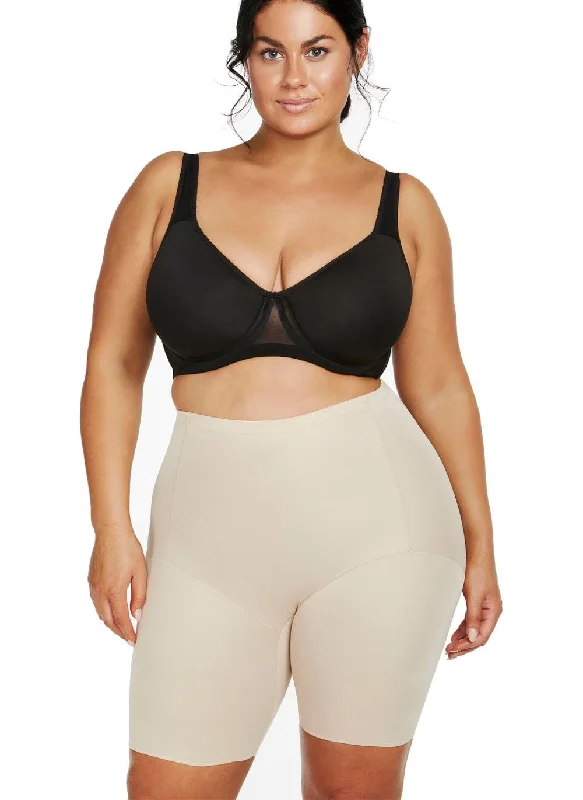 Women's corset for figure enhancement-Naomi & Nicole Unbelievable Comfort Plus Size High Waist Thigh Shaper Warm Beige Women's corset for figure enhancement-Naomi & Nicole Unbelievable Comfort Plus Size High Waist Thigh Shaper Warm Beige
