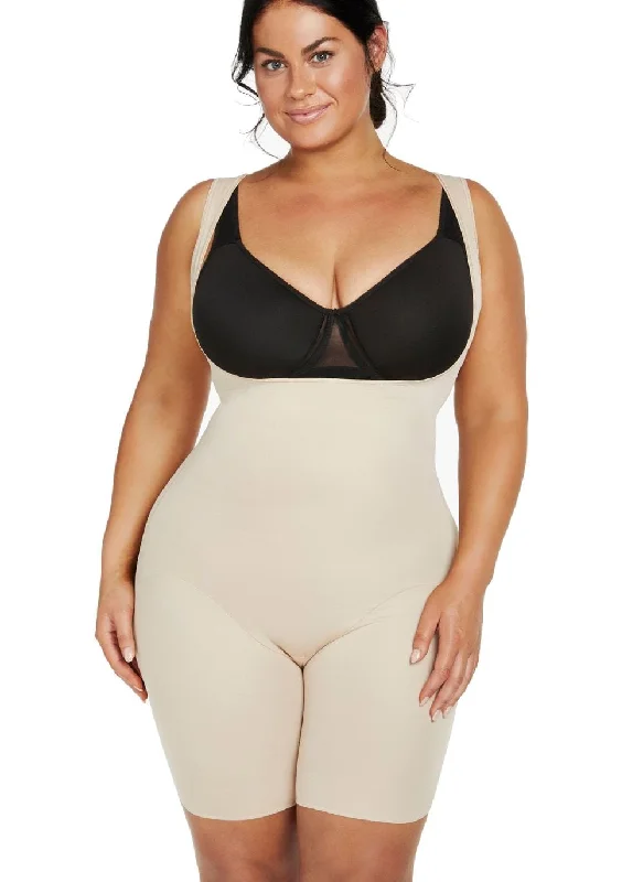 Women's corset for wedding dresses-Naomi & Nicole Unbelievable Comfort Plus Size Torsette Full Body Shaper Warm Beige Women's corset for wedding dresses-Naomi & Nicole Unbelievable Comfort Plus Size Torsette Full Body Shaper Warm Beige