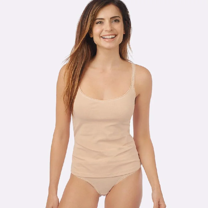 Women's corset with comfortable fit-On Gossamer Cabana Cotton Camisole