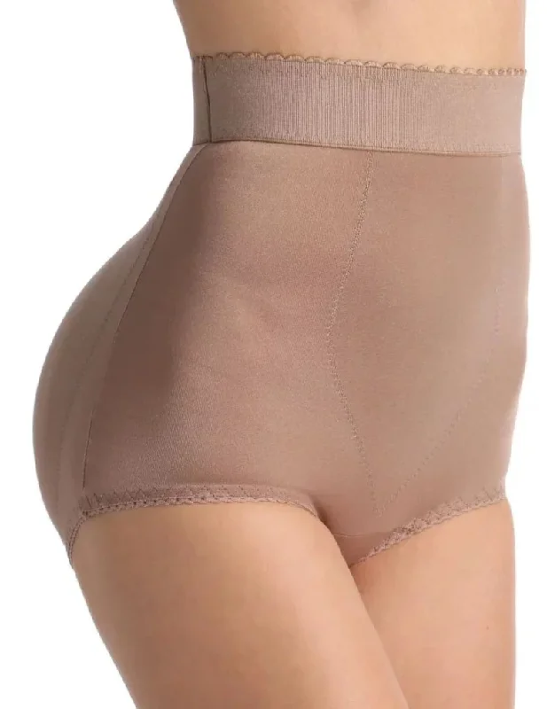 Women's corset with side zipper closure-Rago 915 High Waist Padded Panty Soft Control