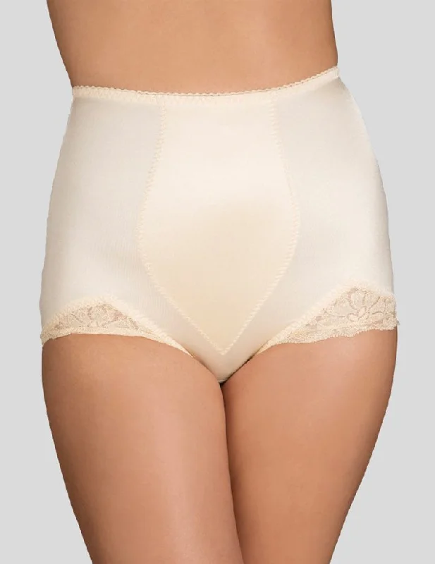 Women's corset with satin finish-Rago Beige 919 V Leg Light Shaping Panty