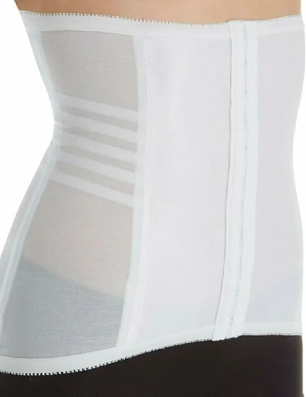 Women's corset for enhancing curves-Rago White 821 Firm Waist Cincher