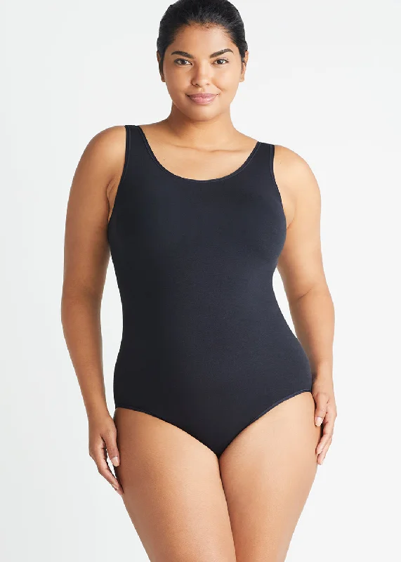 Women's corset for shaping large busts-Ruby Shaping Full Back Bodysuit - Cotton Seamless