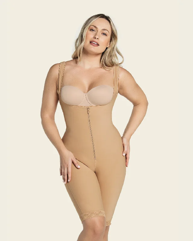 Women's corset with elegant lace-up detail-Sculpting Body And Thigh Shaper (Adjustable Straps) Women's corset with elegant lace-up detail-Sculpting Body And Thigh Shaper (Adjustable Straps)