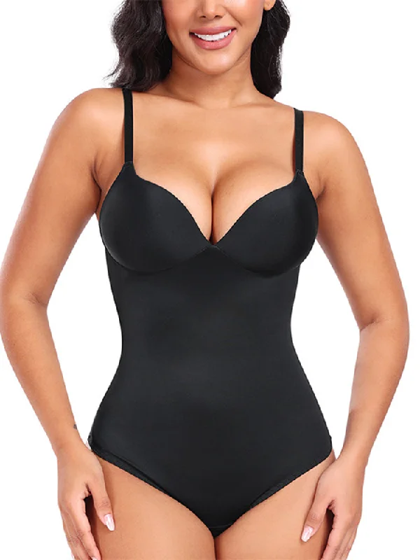Women's corset for achieving the perfect silhouette-Seamless Tummy Control Push-Up Thong Bodysuit Shapewear