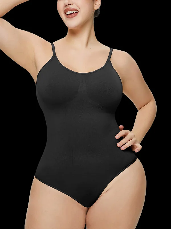 Women's corset for formal dress-Slim Fit Seamless Tummy Control Thong Bodysuit Shapewear