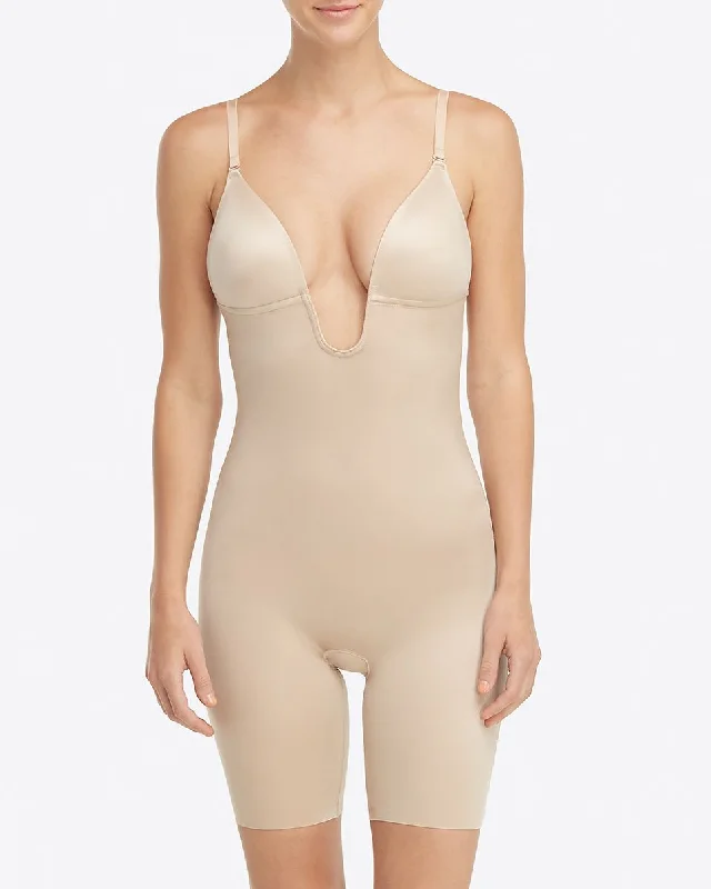Women's corset with boning for support-Spanx Suit Your Fancy Plunge Low-Back Mid-Thigh Bodysuit Women's corset with boning for support-Spanx Suit Your Fancy Plunge Low-Back Mid-Thigh Bodysuit