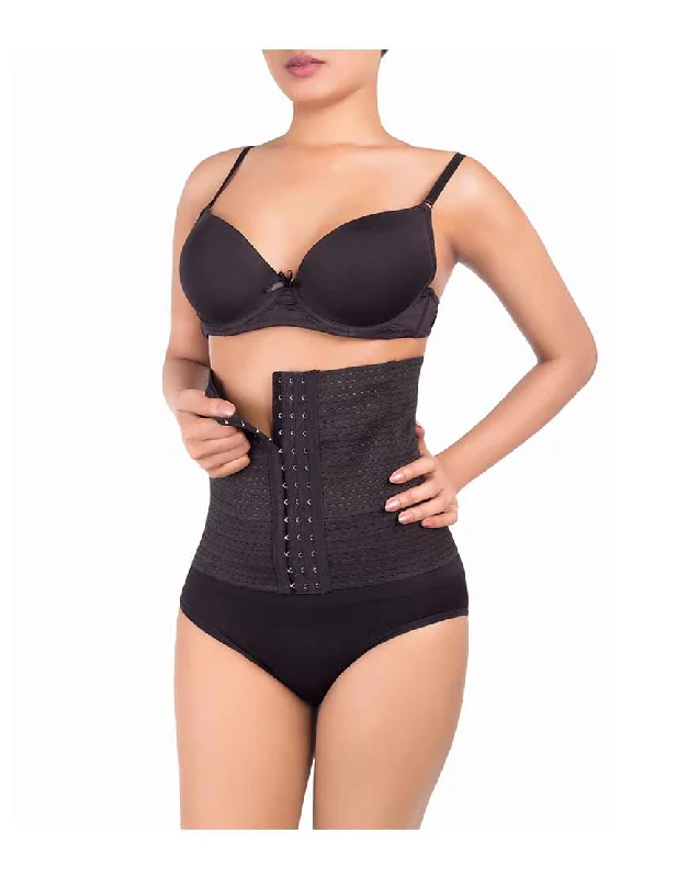 Women's corset for body sculpting-LOSHA PHYSIQUE Shaping Belt-Black