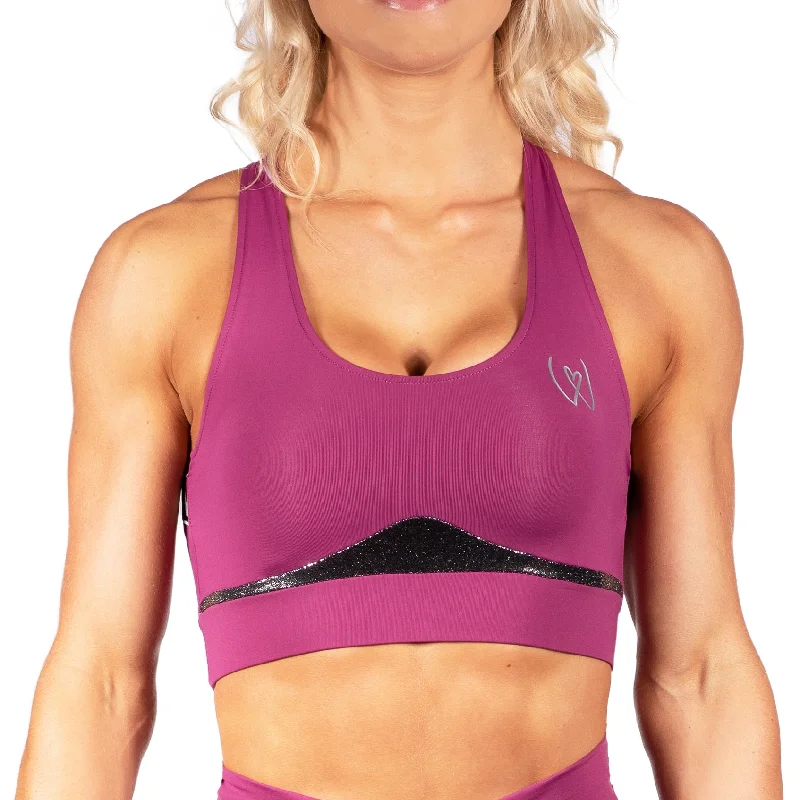 Women's lingerie for chic appeal-Warrior Sports Bra - Plum