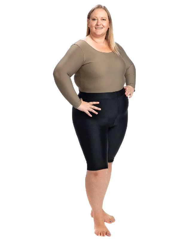 Women's corset with smooth satin fabric-Wear Ease The High Waist Compression Capri